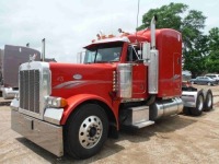 1999 Peterbilt 379 Truck Tractor, s/n 1XP5DR9X4XD471164: Ext. Hood, Detroit 12.7 60 Series Eng., 10-sp., T/A, Sleeper, Odometer Shows 1010K mi.