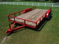 16' Trailer (No Title - Bill of Sale Only): 80" Wide, T/A, Bumper-pull, New Wood Floor, Paint & Tires