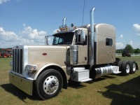 2019 Peterbilt 389 Truck Tractor, s/n 1XPXD49X8KD602049: T/A, Cummins X15 565hp Eng., 18-sp., Eng. Brake, Air Ride Susp., American Class Interior, 78" Sleeper, Alum. Front & Rear Wheels, 24.5 Tires, Odometer Shows 440K mi.