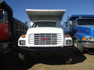 1999 GMC 6500 Tandem-axle Dump Truck, s/n 1GDP7HC19XJ502880: DT466 Diesel, Auto, Spring Susp., 137K mi., ID 43012