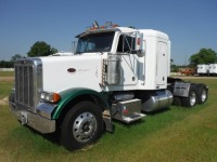 2002 Peterbilt 378 Truck Tractor, s/n 1XPFDU9X42N575244: Cat C12 Eng., Fuller 10-sp., Flat Top Sleeper, Odometer Shows 889K mi.