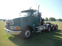 2001 Sterling LT9500 Truck Tractor, s/n 2FWNAZAV01AJ00560: Tri-axle, Day Cab, Cat C15 Diesel, 18-sp., Twin Screw, Hendrickson Susp., Air Lift 3rd Axle, Sliding 5th Wheel, Ramsey Hyd Winch, Wet Kit, Tail Roller, 22.5 Tires on Alum. Budds, P/S, A/C, Eng. Br