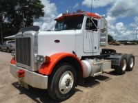 1989 Peterbilt 378 Truck Tractor, s/n 1XPFD29X3KN271763: T/A, Day Cab, Cummins Eng., 9-sp., Alum. Headache Rack, Spring Susp.