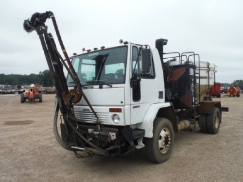 2003 Freightliner Asphalt Patcher Truck, s/n 1SVAB3BV33DL04496: Cabover, S/A, Auto, Rosco RA300 Asphalt Patcher, Odometer Shows 138K mi.