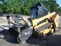 2021 Cat 299D3XE Forestry Mulcher, s/n CAT0299DTLB300986: C/A, High Flow, Cat HM415 Mulcher Head, Meter Shows 349 hrs