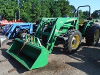 John Deere 5425 MFWD Tractor, s/n LV5425R444761: Rollbar, Power Reverser, JD 542 Loader w/ Bkt. & Forks, Meter Shows 2146 hrs