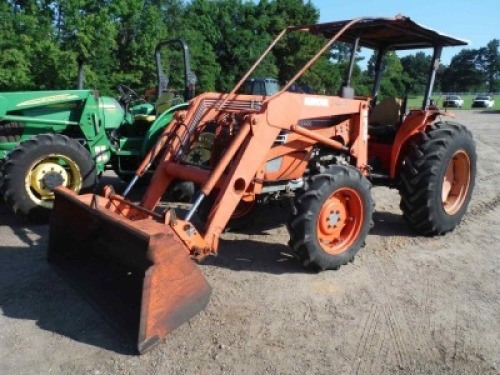 Kubota 5400 MFWD Tractor, s/n 70182: Loader w/ Bkt., Rollbar, Meter Shows 972 hrs