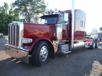 2020 Peterbilt 389 Truck Tractor, s/n 1XPXD49X4LD653873: Glider, Detroit 60 Series 500hp Eng., 13-sp., Stand Up Sleeper, Odometer Shows 145K mi., Vin Check shows Total Loss by Insurance Company before Truck Repaired and Glidered. Comes w/ 3-year, 300K mi.