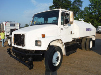 1995 Freightliner Water Truck, s/n 1FV68HBA9SL601291: S/A, Detroit Diesel, Allison Auto, Spring Susp., 2000-gal Tank, Front/Side/Rear Spray, Odometer Shows 134K mi.