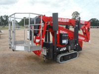 Teupen Leo 18GT Scissor-type Manlift, s/n 141455: Kubota Diesel, 58' Max Height, 440 lb Cap., Hyd Outriggers, Meter Shows 711 hrs