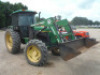 John Deere 2955 MFWD Tractor, s/n 762607: Encl. Cab, Loader w/ Bkt. & Hay Spear - 2