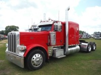 2015 Peterbilt 389 Truck Tractor, s/n 1NPXGGGG60D319975: Glider, Detroit Eng., 18-sp., Flat Top Sleeper, 60K mi. on Engine Rebuild, Odometer Shows 818K mi.