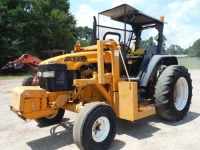 New Holland 8160 Tractor, s/n 110240B (Salvage): 2wd, w/ Side Boom Mower, Meter Shows 5136 hrs