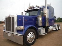 2019 Peterbilt 389 Truck Tractor, s/n 1XPXD49X3KB610964: Cummins ISX 565hp Eng., 18-sp., Stand Up Sleeper, Air Ride Susp., Dual Exhaust, Dual Chrome Breathers, Odometer Shows 482K mi.