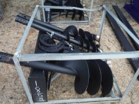 Unused 2022 Greatbear Auger Attachment w/ 3 Bits: for Skid Steer