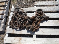 Lot of (2) 3/4" Chain w/ D-Ring & Hook