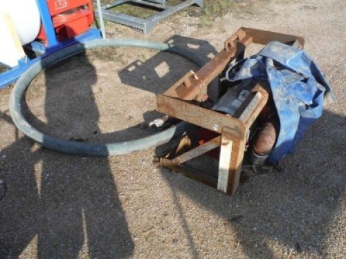 Hydraulic Water Pump w/ Hoses: On frame for Skid Steer