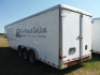 2018 Wells Cargo 32' Enclosed Gooseneck Trailer, s/n 575200R33JT353337 (Flood Damaged): 3-axle, Side Door, Rear Barn Door, Inside Wood Shelving, Used for tool storage - 4