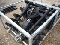 Unused 2022 Greatbear Auger Attachments: for Skid Steer, w/ 3 Bits