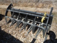 78" 2-cylinder Grapple for Skid Steer: Single Bar