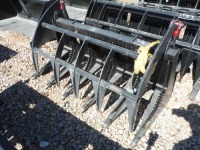 60" 2-cylinder Grapple for Skid Steer: Single Bar