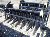 84" 2-cylinder Grapple for Skid Steer: Single Bar