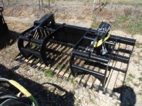 78" 2-cylinder Grapple for Skid Steer: 3" Spaced Tines