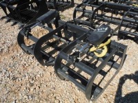 60" 2-cylinder Grapple for Skid Steer: 9" Spaced Tines