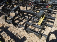 78" 2-cylinder Grapple for Skid Steer: 10" Spaced Tines