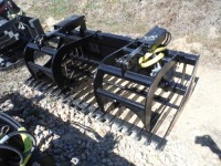 72" 2-cylinder Grapple for Skid Steer: 4" Spaced Tines