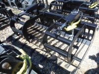 72" 2-cylinder Grapple for Skid Steer: 5" Spaced Tines