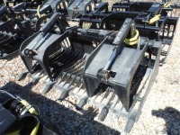 72" 2-cylinder Grapple for Skid Steer: 3" Spaced Tines