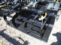 72" 2-cylinder Grapple Bucket for Skid Steer: Open Sides