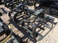 72" 2-cylinder Grapple for Skid Steer: 10" Spaced Tines