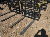 48" Pallet Forks for Skid Steer: Hyd. Slide