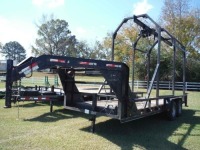 MC 21' Gooseneck Trailer, s/n 1M9GN202F0W792558 (Remote in Check In Building): Motor Hauling Trailer, Overhead Boom, T/A, 2 Winches