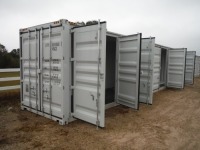 Unused 2022 40' High Cube Multi-door Container, s/n LYPU0077254: 4 Side Doors, 1 End Door, Lock Box, Side Forklift Pockets