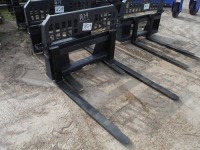 New SPF48 Pallet Forks: Skid Steer Quick Attach, Dual Steps