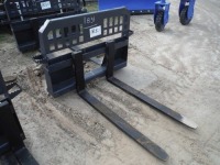 New SPF48 Pallet Forks: Skid Steer Quick Attach, Dual Steps